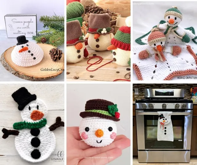 14 Crochet Snowman Free Patterns