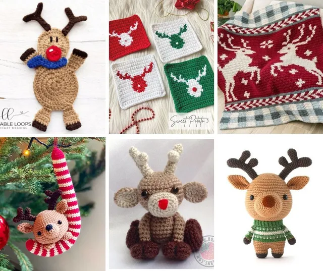 20 Crochet Reindeer Patterns