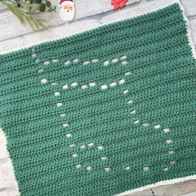 Filet Crochet Christmas Stocking Pattern
