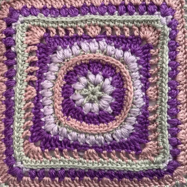 Free Crochet Blanket Square Pattern