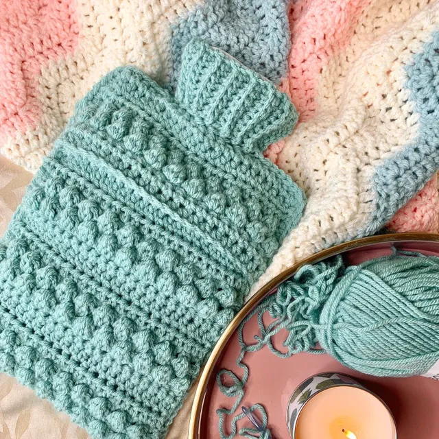 Free Crochet Hot Water Bottle Cover Pattern