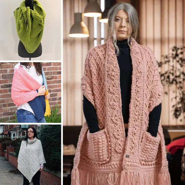 10 Best Selling Crochet Shawls, Wraps and Poncho Patterns