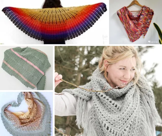 Free Crochet Triangle Shawl Patterns