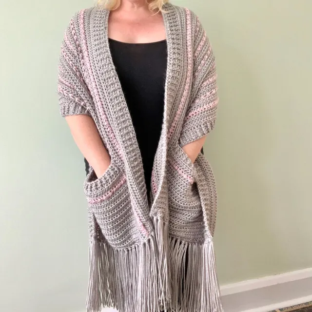 Crochet Pocket Shawl Pattern