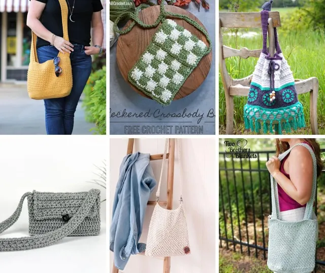 15 Free Crossbody Crochet Bag Patterns