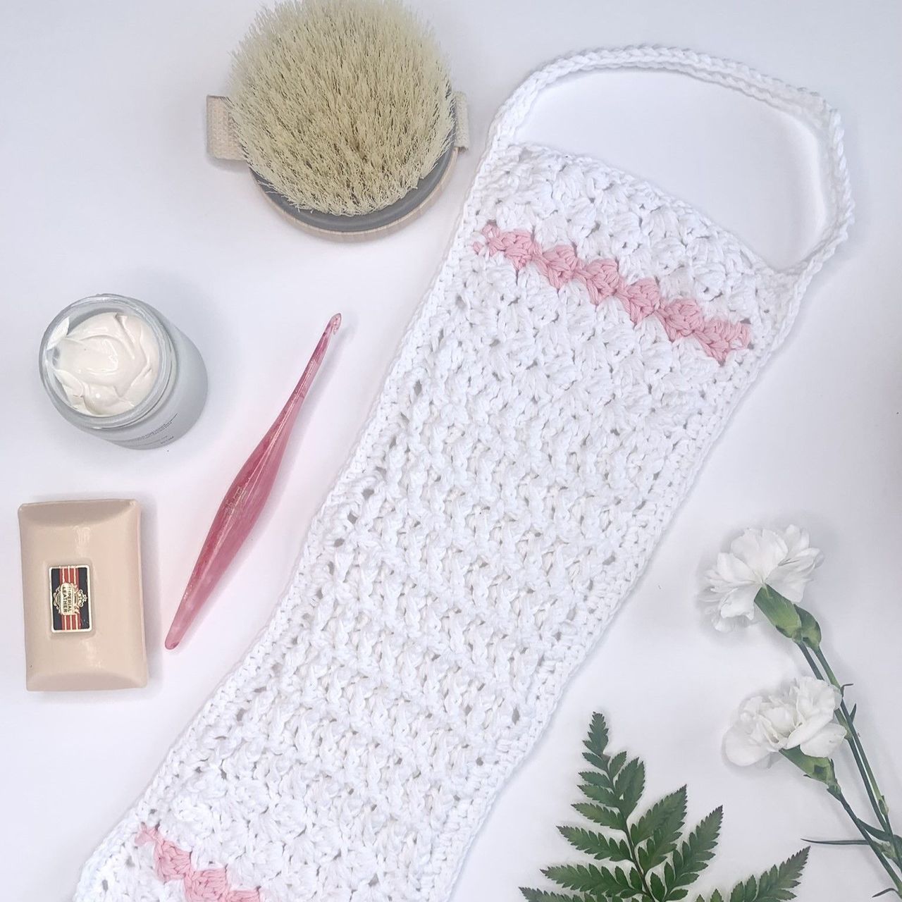 How to crochet a back scrubber
