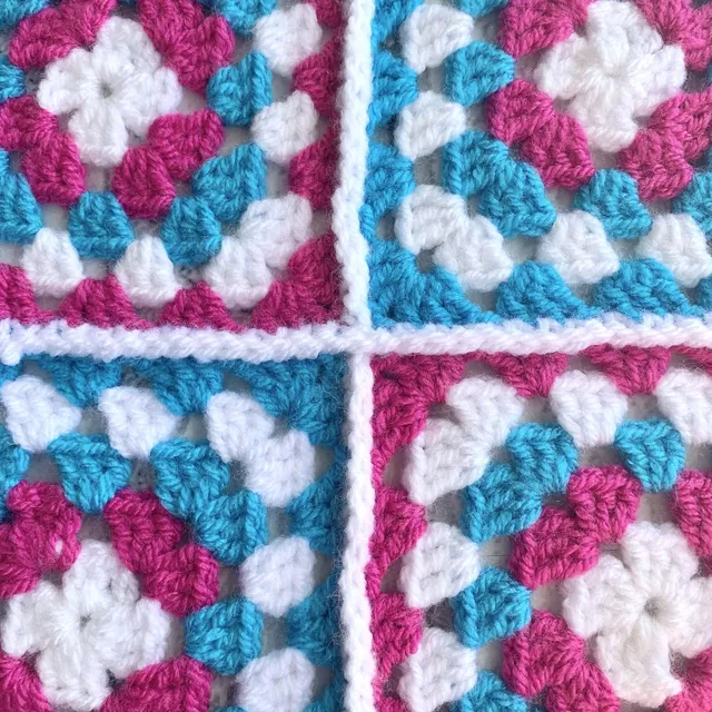 How to Join Squares using Double Crochet