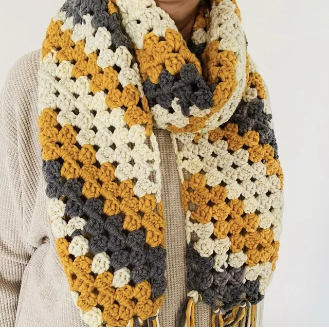 C2C crochet pattern – Granny Stitch Scarf