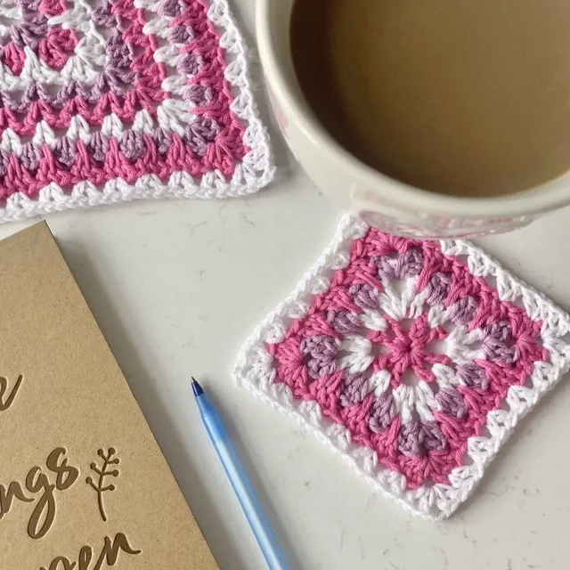 Square Crochet Coaster Pattern