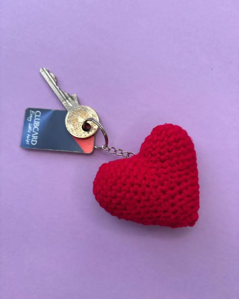 Crochet Heart Keychain Pattern